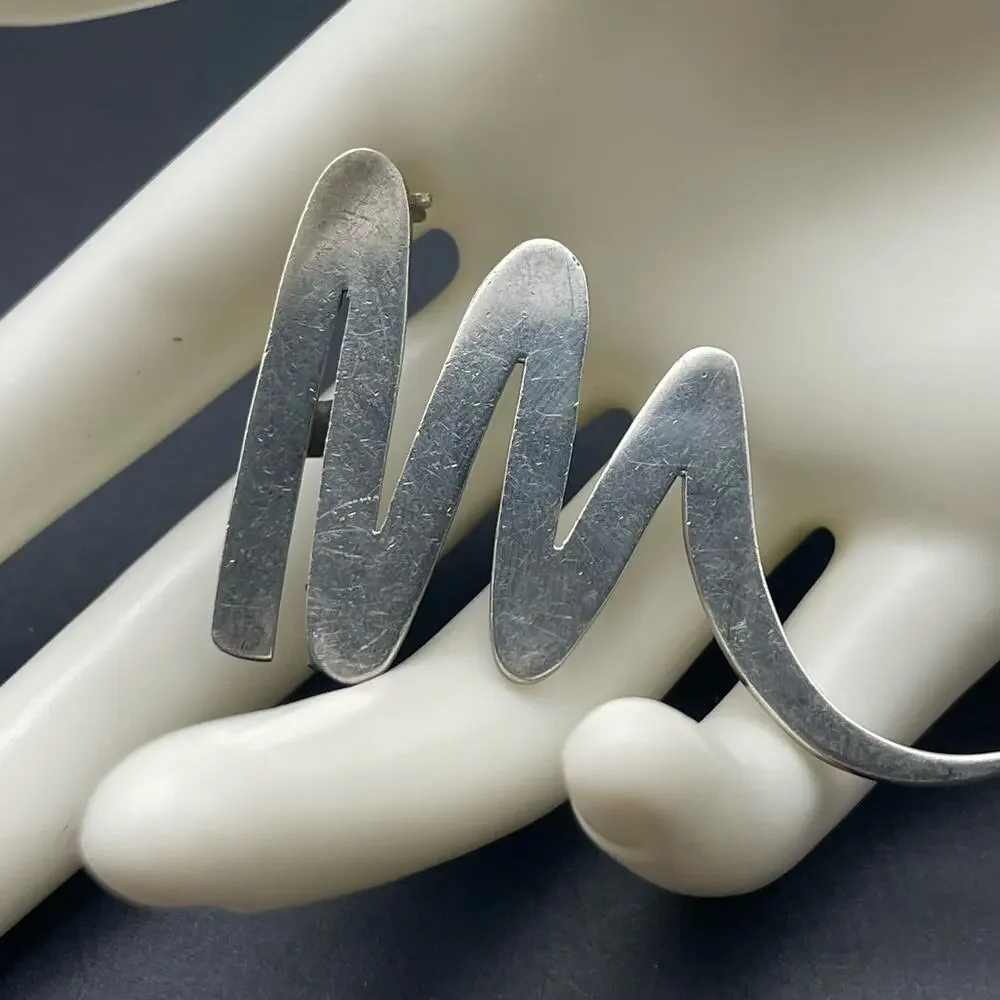 Taxco Tornado Modernist Pin Pendant Mexico Sterling Silver TB-51 925 Twister 925